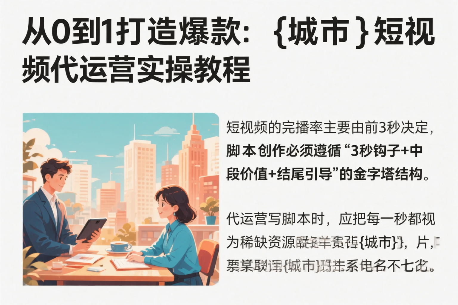 从0到1打造爆款：大理短视频代运营实操教程