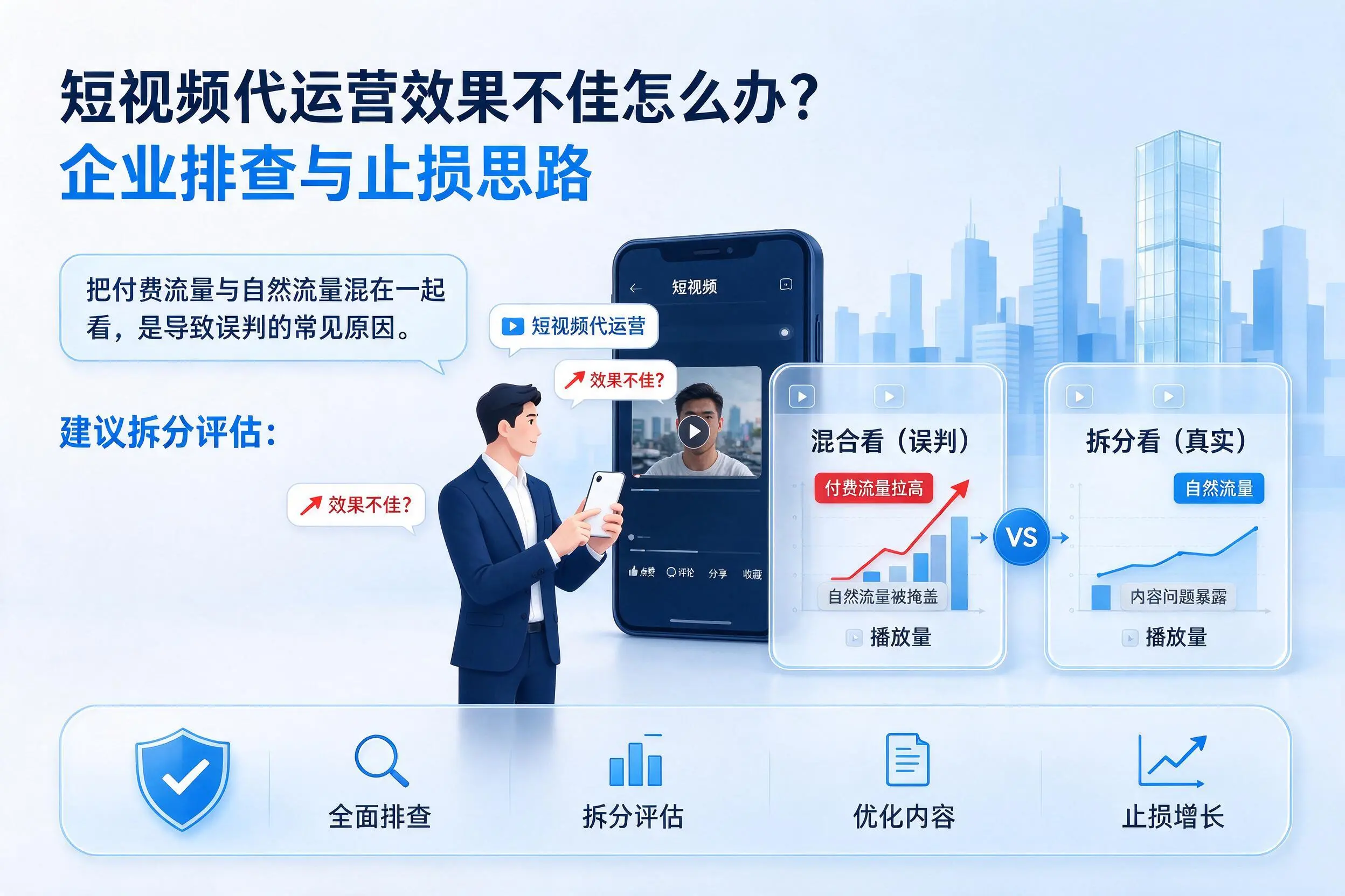 短视频代运营效果不佳怎么办?大理企业排查与止损思路