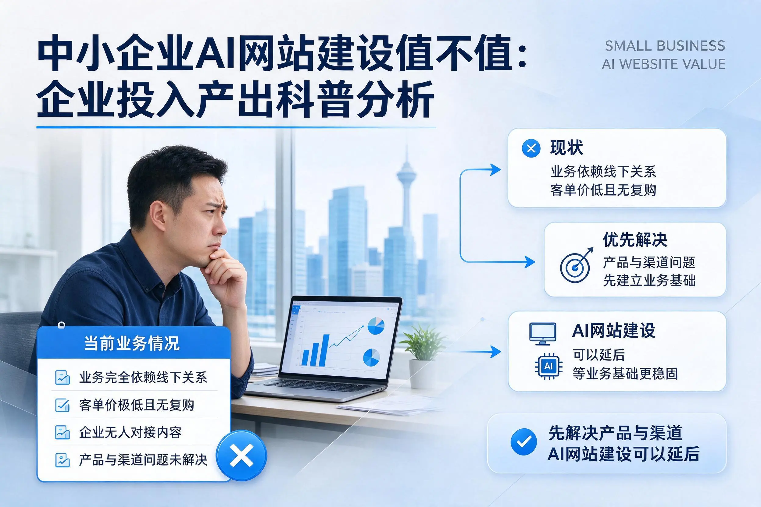 中小企业AI网站建设值不值：大理企业投入产出科普分析