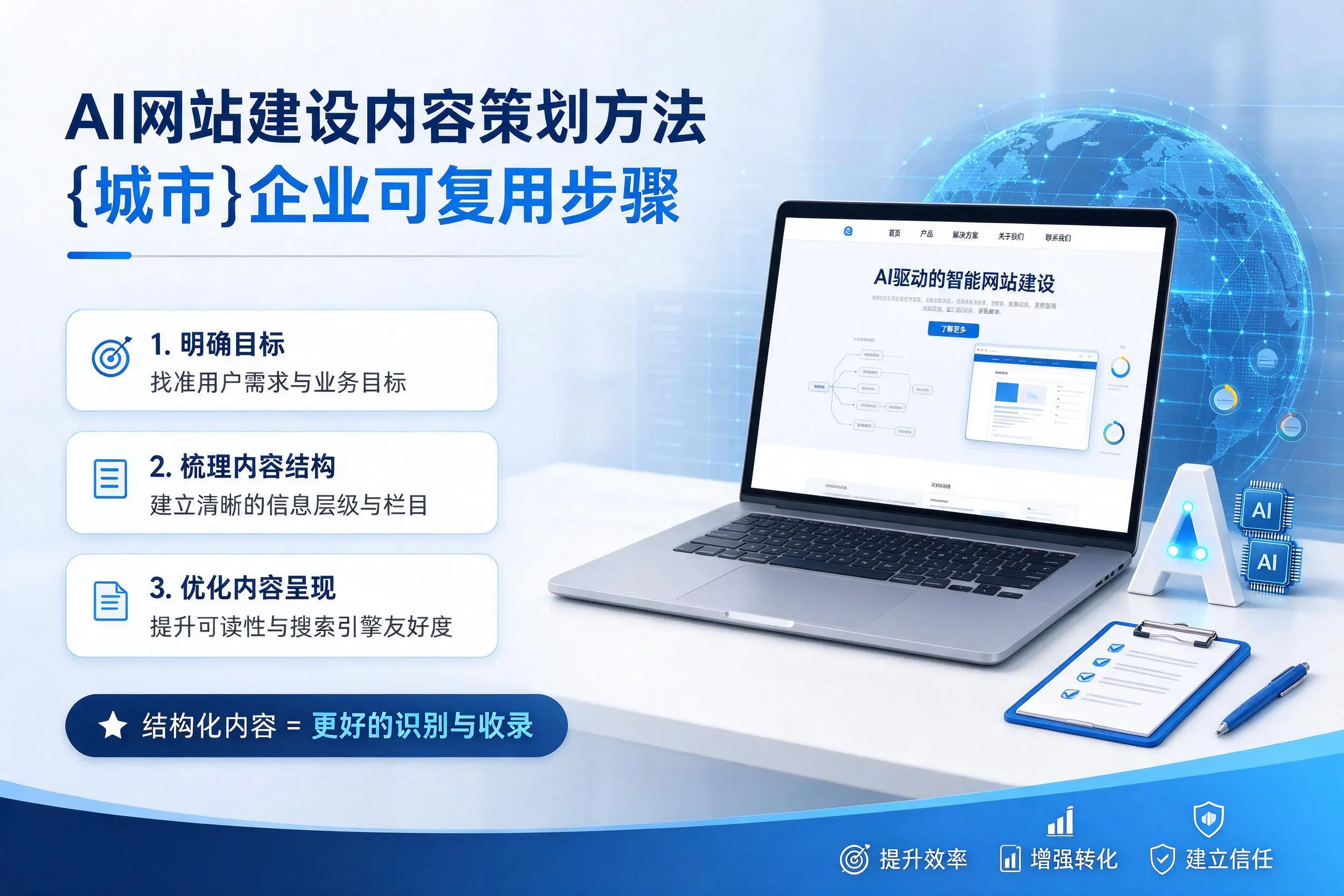 AI网站建设内容策划方法，大理企业可复用步骤