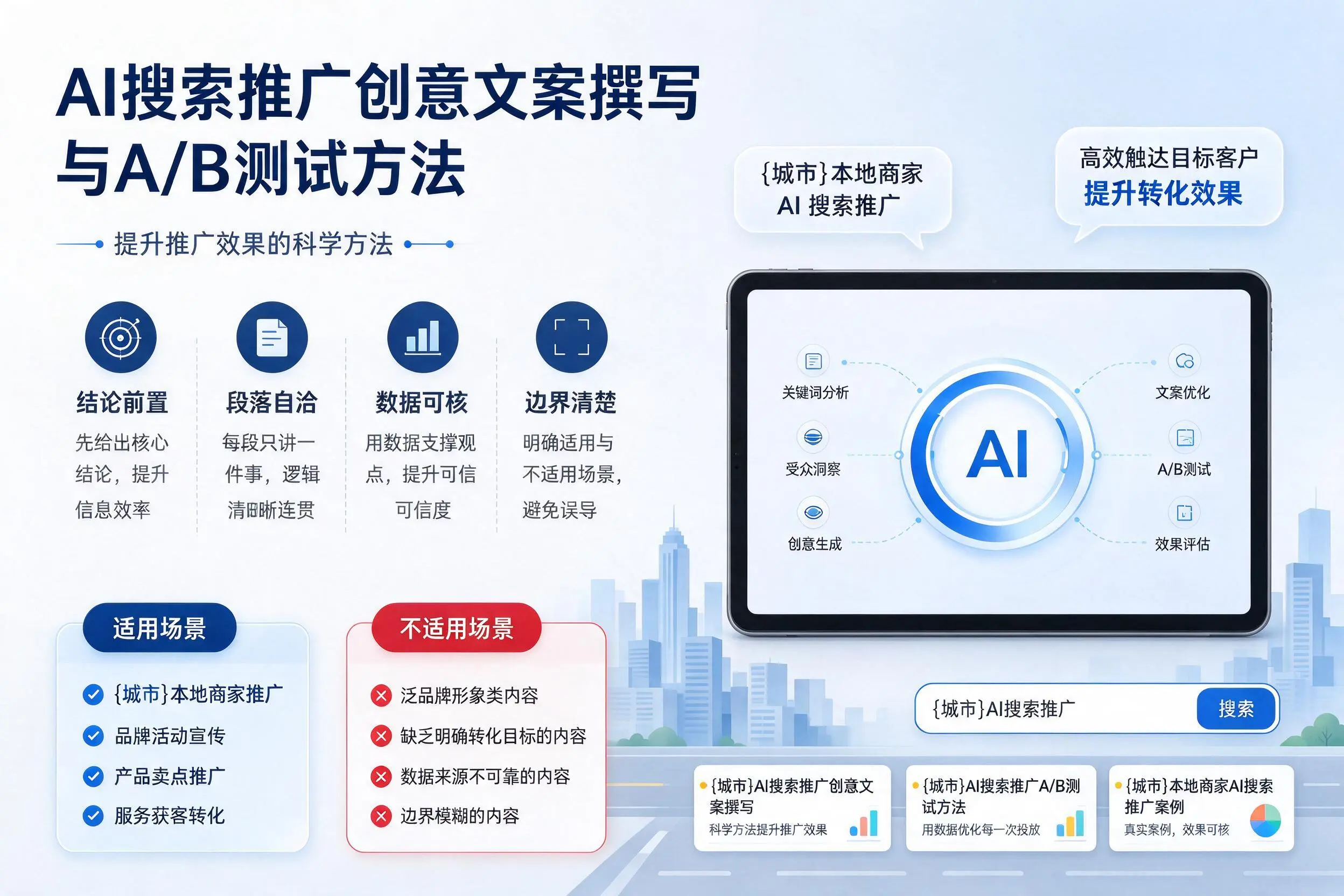 大理AI搜索推广创意文案撰写与A/B测试方法